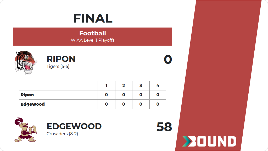 Sr Ripon Bound | Ripon vs. Edgewood | Football | 2026-27 | 10/23/2026